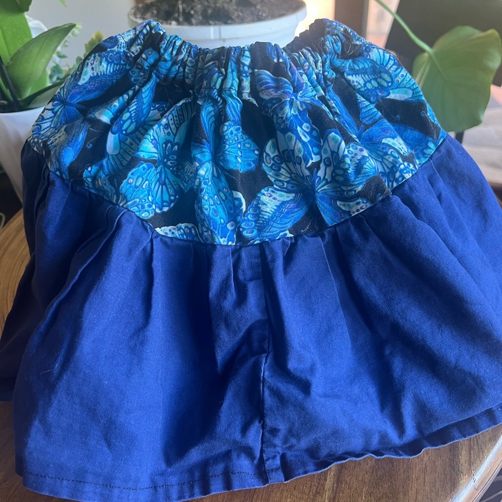 2 items - Little girls hand made jumpsuit.Kasey Blue size 2/3.  & handmade skirt